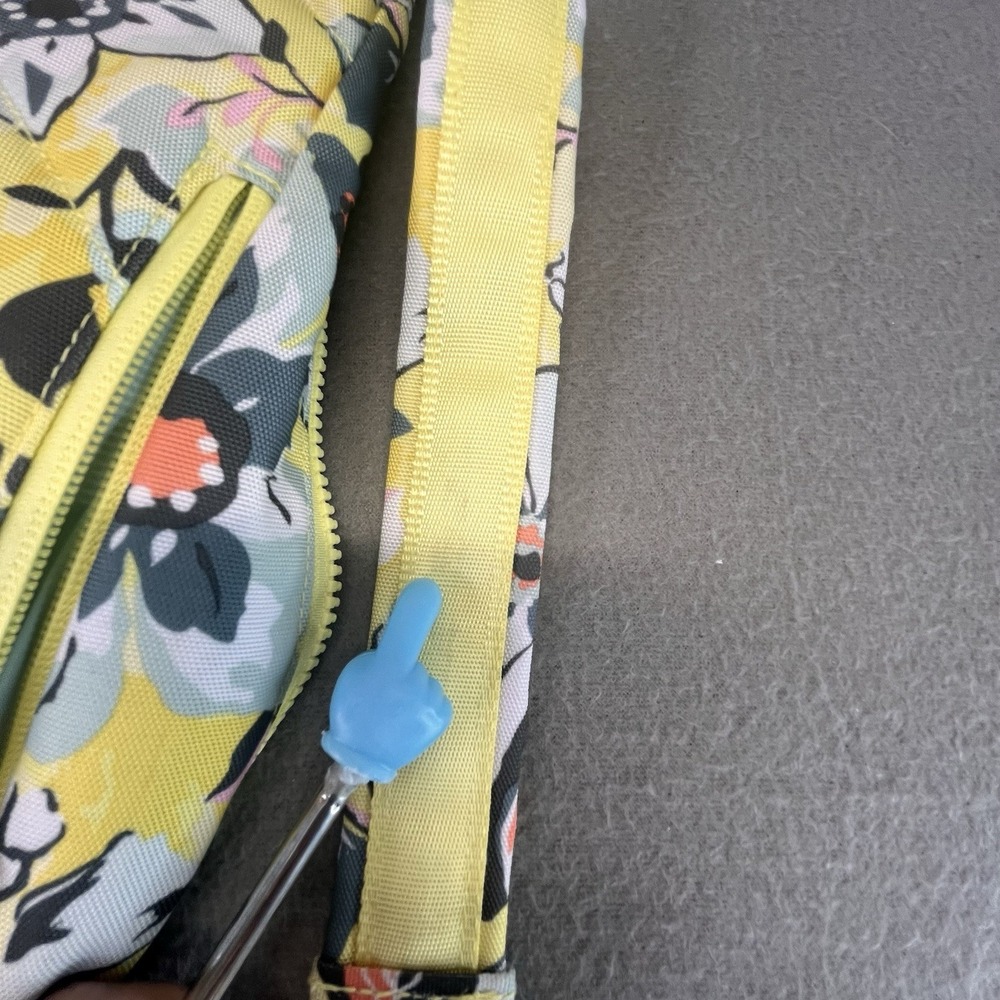 Vera Bradley Reactive Sling Backpack In Sunny Garden Print Yellow Multi VGUC - Picture 11 of 16